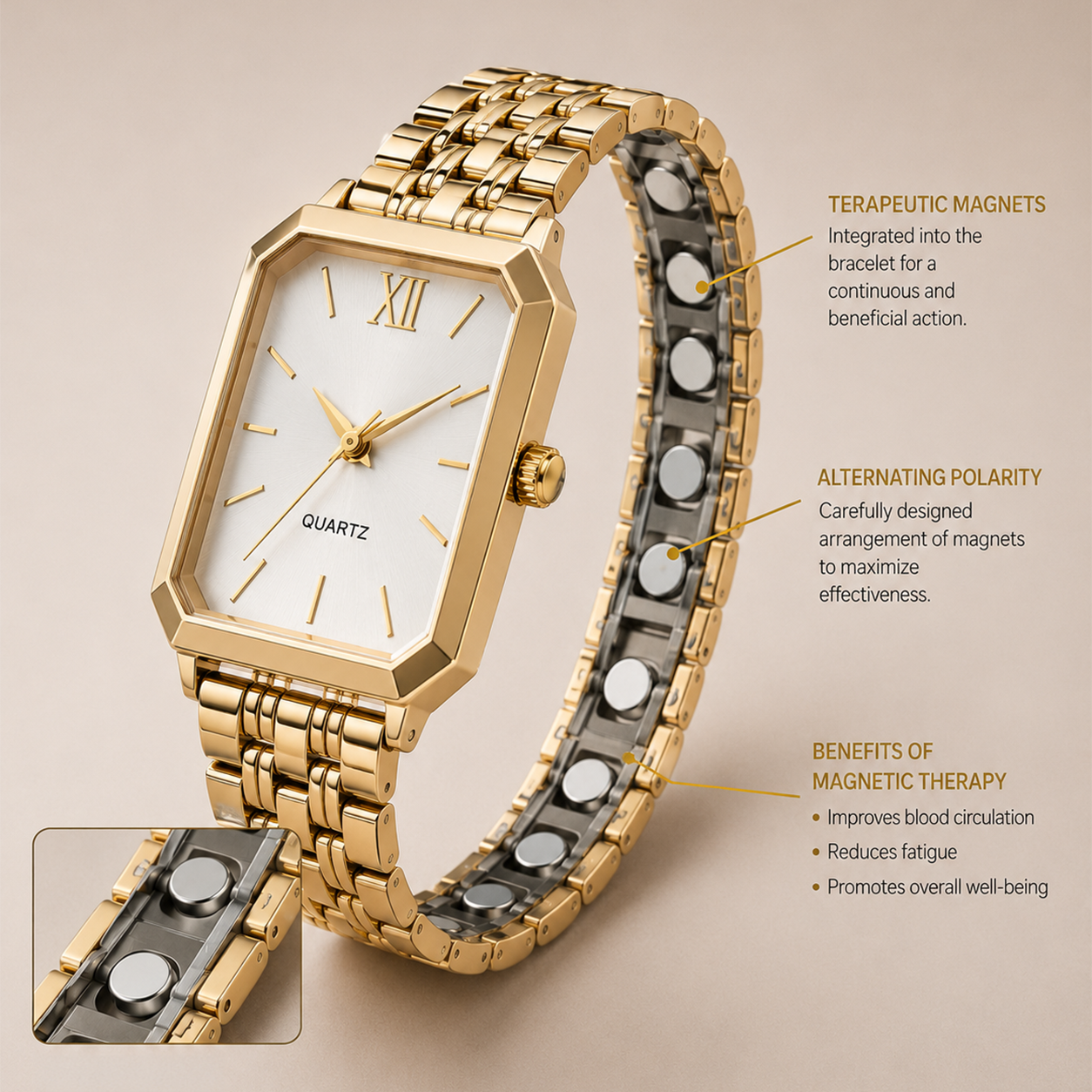 Luxury GOLD Health Watch
